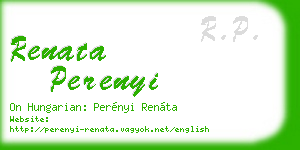 renata perenyi business card